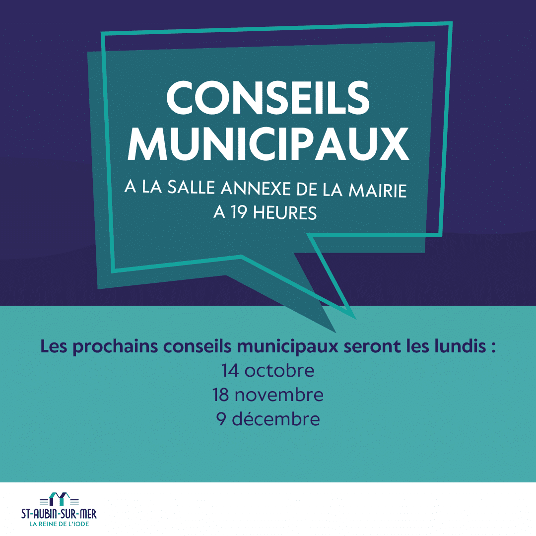 prochaine séance du conseil municipal je 14 octobre à 19 heures.